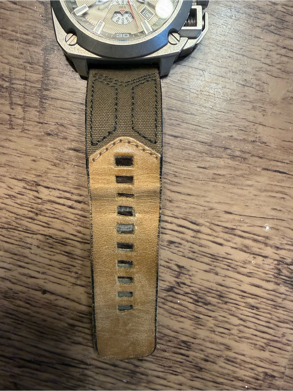Diesel Army Green Khaki Dial Stainless Steel Chronograph Watch - Picture 8 of 11